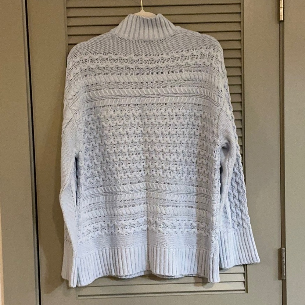 NWT Haven Well Within Organic Cotton Cable Knit Funnel Neck Sweater Sz M - Picture 6 of 8